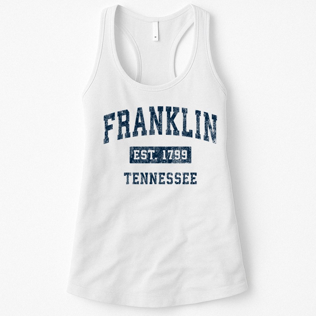 Franklin Tennessee Tn Vintage Sports Design Womens Tank Top