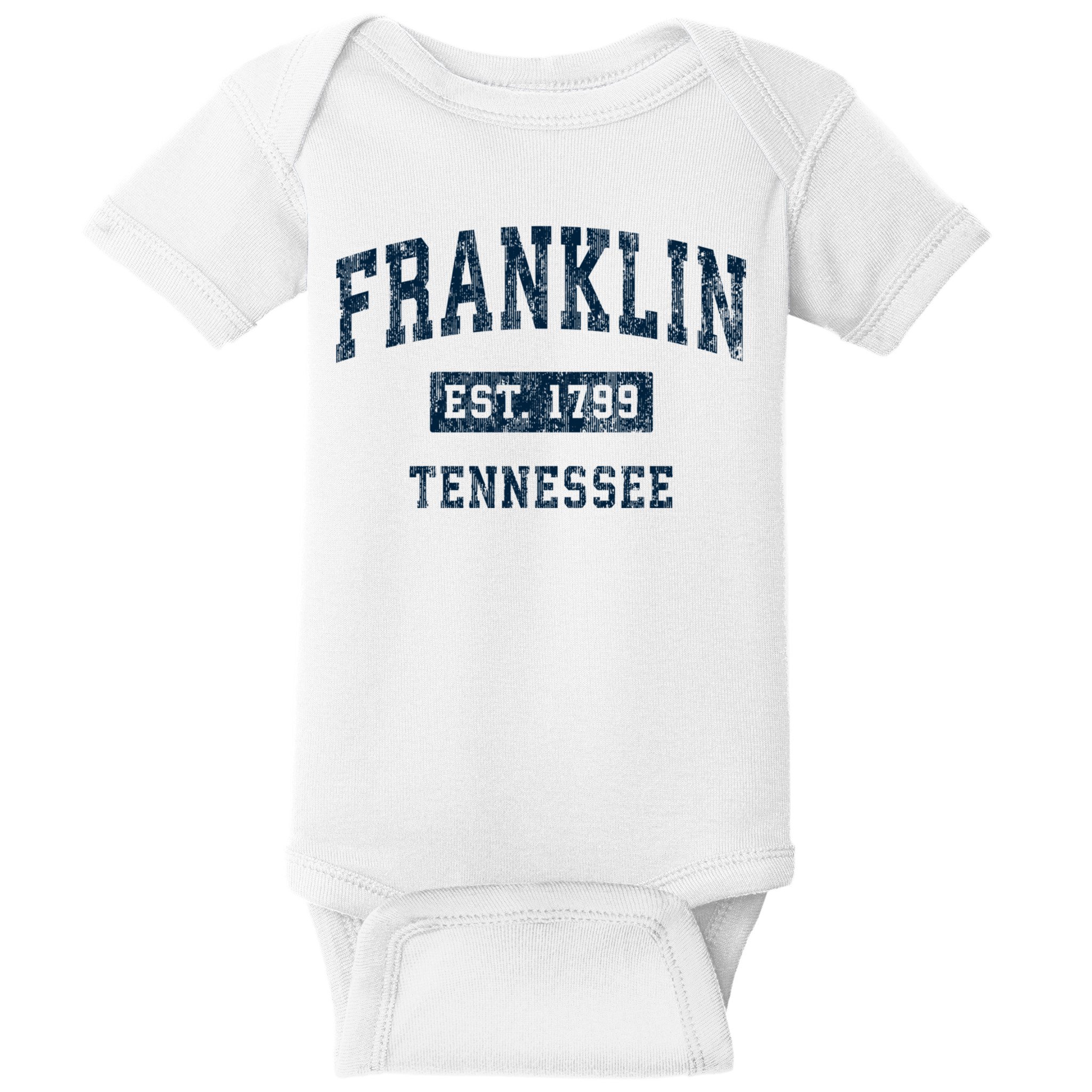 Franklin Tennessee Tn Vintage Sports Design Baby Bodysuit