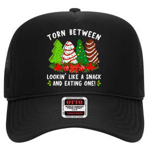 Funny Tis The Season Christmas Tree Cakes High Crown Mesh Back Trucker Hat