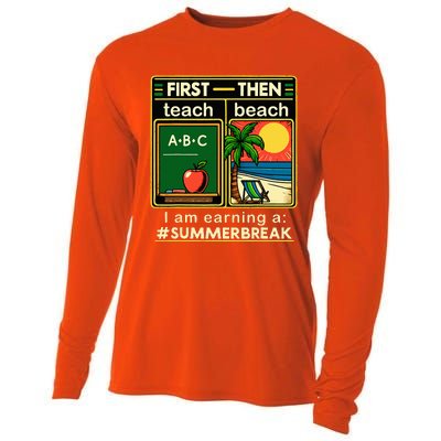 First Teach The Beach Teacher Cooling Performance Long Sleeve Crew