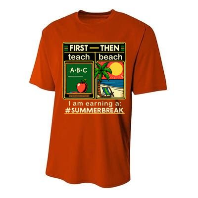 First Teach The Beach Teacher Performance Sprint T-Shirt