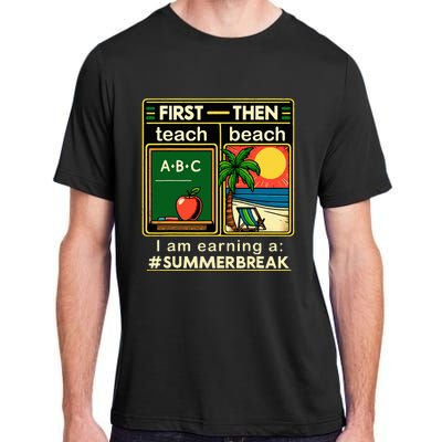 First Teach The Beach Teacher Adult ChromaSoft Performance T-Shirt