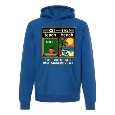 First Teach The Beach Teacher Premium Hoodie