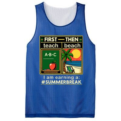 First Teach The Beach Teacher Mesh Reversible Basketball Jersey Tank