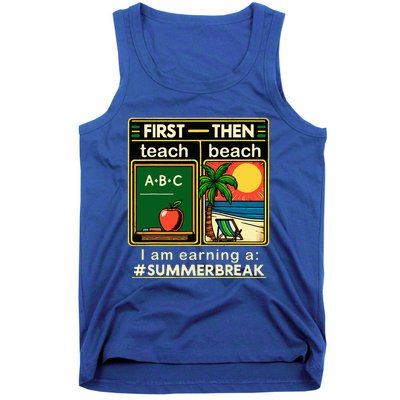 First Teach The Beach Teacher Tank Top