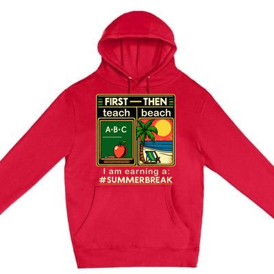 First Teach The Beach Teacher Premium Pullover Hoodie