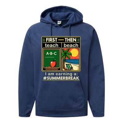 First Teach The Beach Teacher Performance Fleece Hoodie