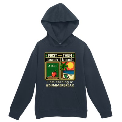 First Teach The Beach Teacher Urban Pullover Hoodie