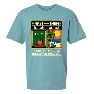 First Teach The Beach Teacher Sueded Cloud Jersey T-Shirt