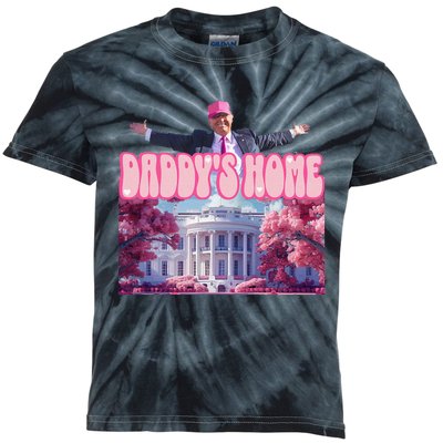 Funny Trump Take America Back DaddyS Home Trump Pink 2024 Gift Kids Tie-Dye T-Shirt