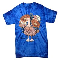 Floral Turkey Thankful Thanksgiving Flowers Gobble Gobble Gift Tie-Dye T-Shirt