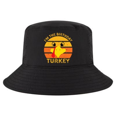 Funny Thanksgiving Turkey Face Happy Birthday Celebration Cool Comfort Performance Bucket Hat