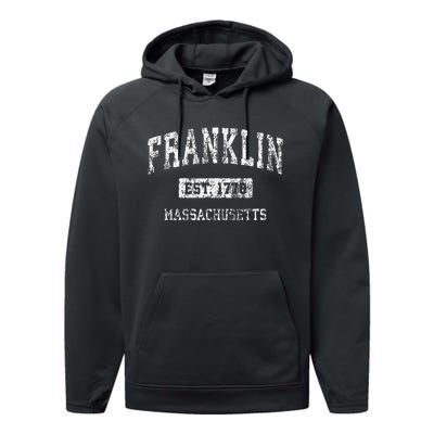 Franklin Tennessee Tn Vintage Established Sports Design Performance Fleece Hoodie