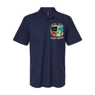 First Teach Then Beach I Am Earning A Summer Break Teacher Softstyle Adult Sport Polo