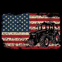 Farm Tractors USA Flag Patriotic Farming Gift Doggie Tank