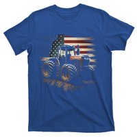 Farmer Tractors Usa Flag Patriotic Farming Gift T-Shirt