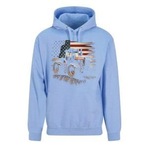 Farmer Tractors Usa Flag Patriotic Farming Gift Unisex Surf Hoodie