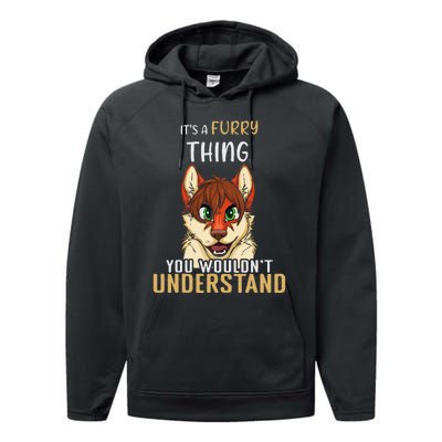 Furry Thing Understand Furry Tail Ear Furry Person Cosplay Performance Fleece Hoodie