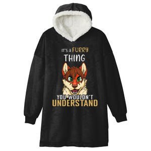 Furry Thing Understand Furry Tail Ear Furry Person Cosplay Hooded Wearable Blanket