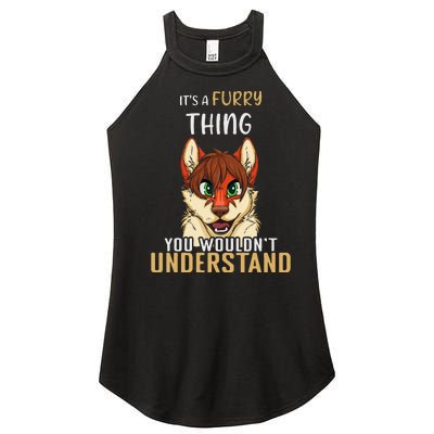 Furry Thing Understand Furry Tail Ear Furry Person Cosplay Women’s Perfect Tri Rocker Tank