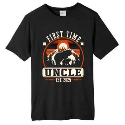 First Time Uncle Est 2025 For New Dad Funny Fathers Day Tall Fusion ChromaSoft Performance T-Shirt