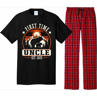 First Time Uncle Est 2025 For New Dad Funny Fathers Day Pajama Set