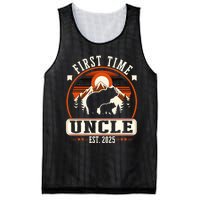 First Time Uncle Est 2025 For New Dad Funny Fathers Day Mesh Reversible Basketball Jersey Tank