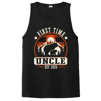 First Time Uncle Est 2025 For New Dad Funny Fathers Day PosiCharge Competitor Tank