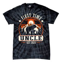 First Time Uncle Est 2025 For New Dad Funny Fathers Day Tie-Dye T-Shirt