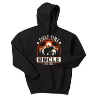 First Time Uncle Est 2025 For New Dad Funny Fathers Day Kids Hoodie