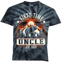 First Time Uncle Est 2025 For New Dad Funny Fathers Day Kids Tie-Dye T-Shirt