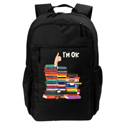 Funny Thumbs Up I'm Ok Book Lover Backpack