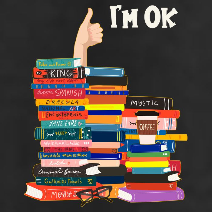 Funny Thumbs Up I'm Ok Book Lover Adult Drive Performance Visor