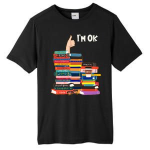 Funny Thumbs Up I'm Ok Book Lover Tall Fusion ChromaSoft Performance T-Shirt