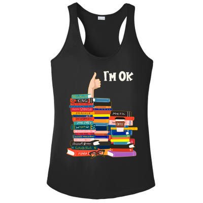 Funny Thumbs Up I'm Ok Book Lover Ladies PosiCharge Competitor Racerback Tank