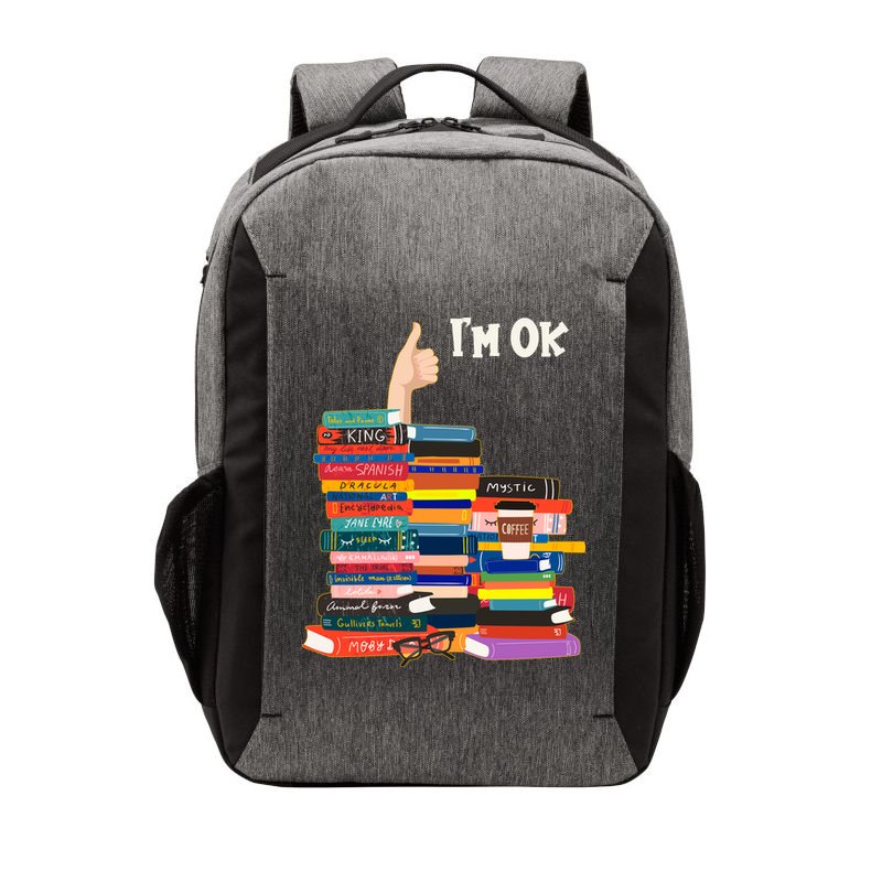 Funny Thumbs Up I'm Ok Book Lover Vector Backpack