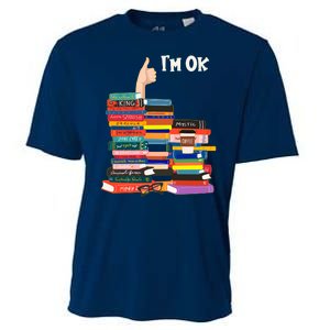 Funny Thumbs Up I'm Ok Book Lover Cooling Performance Crew T-Shirt