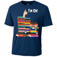 Funny Thumbs Up I'm Ok Book Lover Cooling Performance Crew T-Shirt
