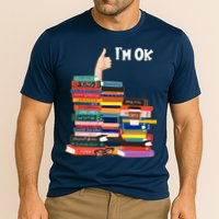 Funny Thumbs Up I'm Ok Book Lover Cooling Performance Crew T-Shirt