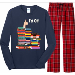 Funny Thumbs Up I'm Ok Book Lover Long Sleeve Pajama Set