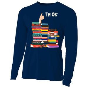 Funny Thumbs Up I'm Ok Book Lover Cooling Performance Long Sleeve Crew