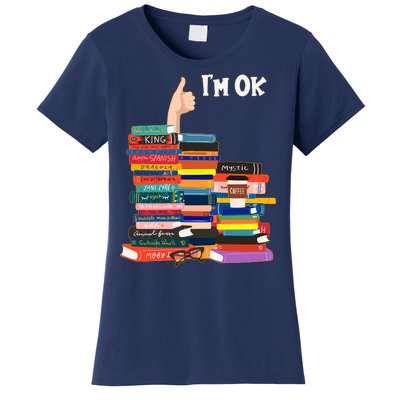 Funny Thumbs Up I'm Ok Book Lover Women's T-Shirt