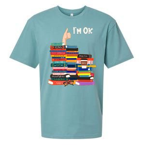 Funny Thumbs Up I'm Ok Book Lover Sueded Cloud Jersey T-Shirt