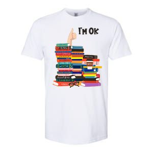 Funny Thumbs Up I'm Ok Book Lover Softstyle CVC T-Shirt