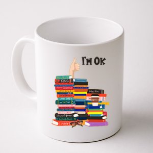 Funny Thumbs Up I'm Ok Book Lover Coffee Mug