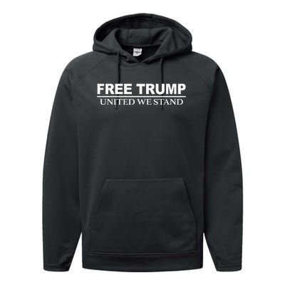 Free Trump United We Stand Performance Fleece Hoodie