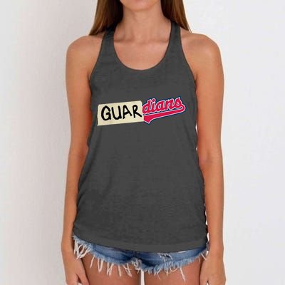 Funny Tape Up Cleveland Women's Knotted Racerback Tank