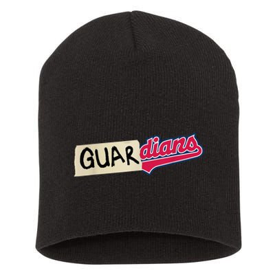 Funny Tape Up Cleveland Short Acrylic Beanie