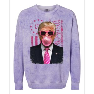 Funny Trump Usa Flag Colorblast Crewneck Sweatshirt