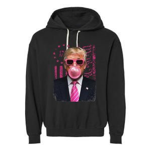 Funny Trump Usa Flag Garment-Dyed Fleece Hoodie